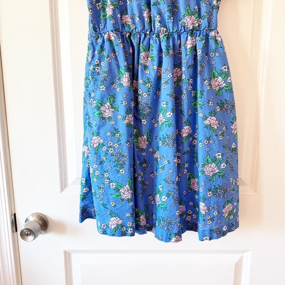 J. CREW Floral Puff Sleeve Mini Dress Cottagecore - Picture 4 of 10